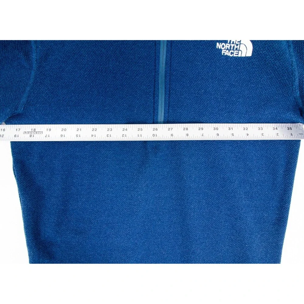 The North Face 1/2 Zip Polyester Fleece Mock Neck Pullover Men's Medium Blue